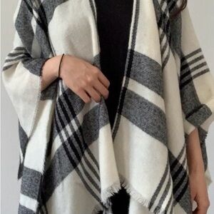 Plaid Cashmere blend Oversized Shall